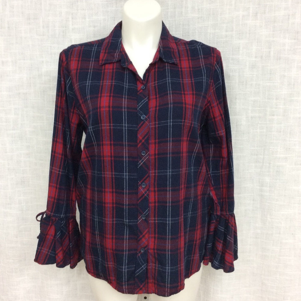 Time and Tru XL (16-18) Plaid Flannel Shirt